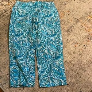 Talbots 2P paisley capris. Perfect condition.